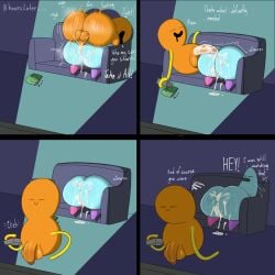 >:( 2025 4_panel_comic after_anal after_anal_penetration after_sex anal anal_sex annoyed armless ass balls becoming_flaccid big_balls big_butt big_penis black_eyes blue_body blue_butt blue_skin bodily_fluids boe_(land_of_boggs) bogg boggo_(land_of_boggs) cum cum_from_ass cum_from_penis cum_in_ass cum_inside cum_on_butt cum_on_ground cum_on_own_penis cum_on_penis cum_on_self cum_on_sofa cum_on_vulva cum_splatter digital_media_(artwork) dominant dominant_gynomorph dominant_intersex drooling duo electronics english_text exclamation_point featureless_hands featureless_legs female female_humanoid female_penetrated from_behind_position ftg_crossgender fti_crossgender furniture genital_fluids genitals glans glazed_penis glistening glistening_balls glistening_bodily_fluids glistening_butt glistening_cum glistening_genital_fluids glistening_genitalia glistening_legs glistening_penis gynomorph gynomorph/female gynomorph_humanoid gynomorph_penetrating gynomorph_penetrating_female hi_res holding_object huge_butt humanoid humanoid_genitalia humanoid_on_humanoid humanoid_penetrated humanoid_penetrating humanoid_penetrating_humanoid humanoid_penis intersex intersex/female intersex_humanoid intersex_penetrating intersex_penetrating_female japansadface land_of_boggs legless looking_at_another looking_back looking_back_at_another mouth_closed multicolored_body narrowed_eyes noodle_arms not_furry on_sofa open_mouth open_smile orange_balls orange_body orange_glans orange_penis orange_skin penetration penile penile_penetration penis penis_in_ass perching_position phew pink_body pink_legs pink_skin purple_body purple_legs purple_skin rule_63 saliva satisfied satisfied_look sex shaded sitting sitting_on_sofa sleep_sex sleeping smile snoring sofa sofa_sex submissive submissive_female sweat sweaty_balls sweaty_butt sweaty_genitalia sweaty_legs television text thick_thighs two_tone_body vein veiny_penis waking_up white_text wide_hipped_female wide_hipped_gynomorph wide_hipped_humanoid wide_hipped_intersex wide_hips yellow_arms yellow_body yellow_skin