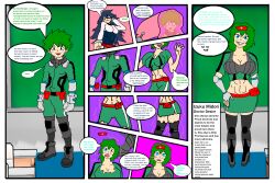 bimbo bimbo_body bimbofication bimbofied bra brainwashing crop_top enemy_conversion female female_deku gender_transformation genderswap_(mtf) high_heel_boots high_heels hourglass_figure izuku_midoriya mental_transformation miniskirt my_hero_academia rule_63 thick_thighs transformation transformation_sequence wide_hips