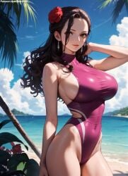 1girls 2d ai_generated ass athletic athletic_female belly big_ass big_breasts bikini bikini_bottom bikini_top black_hair brown_eyes curvy curvy_figure cute cute_face detailed eyelashes eyeshadow female female_only fit fit_female focus high_quality huge_breasts large_breasts legs light-skinned_female light_skin lips lipstick long_hair looking_at_viewer makeup mascara mature midriff nero100 one_piece outdoors outside pale-skinned_female pale_skin posing sagging_breasts seductive seductive_look stable_diffusion stadium swimsuit swimwear tagme thick_ass thick_butt thick_thighs thighs viola_(one_piece) wide_hips