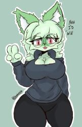 anthro ass blush nintendo pokemon pokemon_(species) sprigatito tail thesalchiko