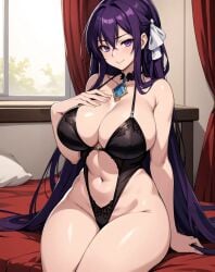 ai_generated akeno_himejima ass ass_focus big_ass big_breasts big_butt big_thighs dijiai focus from_front_position front_view high_school_dxd hourglass_figure looking_at_viewer nsfw round_ass round_butt thick thick_ass thick_butt thick_legs thick_thighs thighs wide_hips