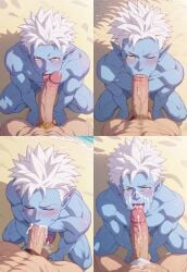 abs ai_generated anus ass balls bara biceps big_balls big_penis dragon_ball dragon_ball_daima flexing fuckboy gay glorio_(dragon_ball) ilovementits male male_only muscular nipples pecs penis teasing thighs yaoi