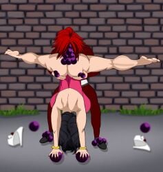 1boy 1girls 2d alternate_costume ass_grab bigsoteldo boku_no_hero_academia eijirou_kirishima face_between_thighs face_in_pussy face_on_ass feet_up female forced_partners grabbing_ass handstand handstand_with_split_pose head_down_ass_up high_heels humiliation kirishima_eijirou legs_apart legs_spread legs_up male male/female minoru_mineta momo_yaoyorozu my_hero_academia nail_polish quirk_(mha) quirk_usage red_hair splits standing_on_hands sticky sticky_restraint straight struggling stuck stuck_together traced_art yaoyorozu_momo