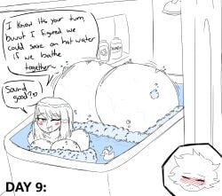 1boy 1girls alternate_ass_size alternate_breast_size ass ass_bigger_than_head ass_focus ass_tattoo ass_writing bath bath_toy bathing bathroom bathtub big_ass big_breasts blush blush_lines blush_stickers body_writing boku_no_hero_academia bottom_heavy breasts bubble bubble_bath bubble_butt bubbles busty closed_eyes completely_nude completely_nude_female curtains dirty_talk duo english_text eyelashes female female_focus flower_print huge_ass huge_breasts hyper hyper_ass indoors inviting inviting_to_bath izuku_midoriya large_ass large_breasts looking_at_another looking_at_viewer male massive_ass motion_lines mr.lewd my_hero_academia narrowed_eyes nervous nervous_male no_nut_november no_nut_sabotage nude nude_female ochako_uraraka one_eye_closed open_mouth page_9 rubber_duck shampoo shampoo_bottle shiny_ass shiny_breasts shiny_butt shiny_skin short_hair shower_curtain shower_head smile smiling speech_bubble spoken_heart sweat sweatdrop sweating tattoo tattoo_on_ass teasing text thick_ass toy water wavy_mouth wet wet_ass wet_body wet_breasts wet_butt wet_hair wet_skin wink