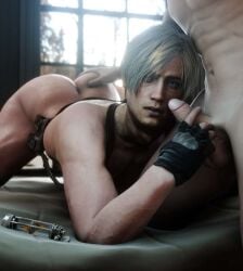 3d 3d_(artwork) 3d_model about_to_fuck albert_wesker ass ass_grab ass_up bottomless gaymer93 holding_penis inminent_sex leon_scott_kennedy looking_at_viewer male male/male male_only penis resident_evil resident_evil_4_remake tagme