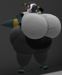 big_breasts breasts chubby female furry huge_breasts kingofthekabuto pokemon pokemon_(species) queenofthekabuto thick_thighs umbreon wide_hips