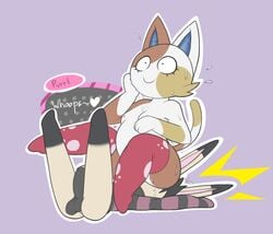 1boy 1girls aintsmart animal_crossing anthro anthro_on_anthro balls breasts clothed clothes dumbun duo english_text facesitting feline female female_anthro femboy femboy_on_female femboysub femdom lagomorph male male/female male_anthro male_anthro/female_anthro malesub mammal nintendo original original_character penis purrl_(animal_crossing) rabbit simple_background sitting smile straight sweat text video_games