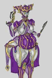 1girls big_belly big_breasts chubby chubby_female masked_female mirage_(warframe) thick_ass thick_thighs warframe