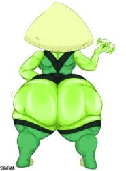 big_butt fat_ass gem_(species) green_skin huge_ass massive_ass massive_butt massive_thighs peridot_(steven_universe) short_stack shortstack steven_universe strongovan