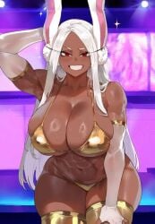 1girls ai_generated creamy_ai gold_bikini miruko my_hero_academia rumi_usagiyama solo