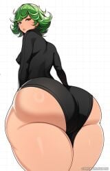 1female 1girls ass ass big_ass big_booty big_butt big_thighs booty female female female_focus female_only green_hair one-punch_man probablynoon solo solo_female tagme tatsumaki thick_thighs thighs twitter_link