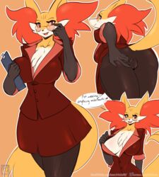 delphox from nintendo by vixie00