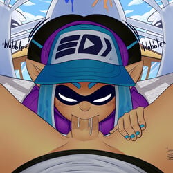 absurd_res all_fours anthro ass balls big_butt cephalopod cephalopod_humanoid clothed clothes cum cum_in_mouth cum_inside cum_on_penis deepthroat english_text fellatio female front_view front_view_butt hat headgear highres human human_on_anthro humanoid hybrid inkling inkling_girl interspecies male male/female mammal marine mask_(marking) nintendo oral orgasm outdoors penis pointy_ears pov roxorigin saliva sex shirt sitting splatoon spread_legs spreading squid straight straight_hair sweater tentacle tentacle_hair text vein veiny_penis