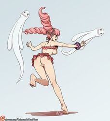 akuma_no_mi anus ass barefoot breasts feet female female_only ghost horo_horo_no_mi innie_pussy mini_hollows noisetanker one_piece perona soles solo standing toes uncensored