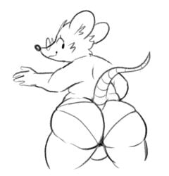 bulge bulge_through_clothing fat fat_ass fat_man geronimo_stilton geronimo_stilton_(series) mouse mouse_ears mouse_tail presenting_ass presenting_hindquarters punkitt wolfgirl9million