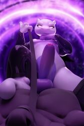 2025 3d anthro areola balls big_balls big_penis digital_media_(artwork) duo erection foreskin gay generation_1_pokemon genitals glans hi_res human humanoid_genitalia humanoid_penis labcat_(reptilligator) latex leash legendary_pokemon male male/male mammal mewtwo nintendo nipples nude pecs penis pokemon pokemon_(species) yamayza