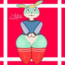 animal_crossing big_ass big_butt clothing el_gamer femboy huge_ass male nintendo sasha_(animal_crossing) socks solo_male thick_thighs