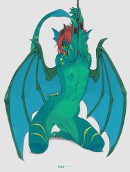 anthro breasts cuff_(restraint) dragon female hale. handcuffs hi_res inkh metal_cuffs mythological_creature mythological_scalie mythology nude restraints rule_63 scalie small_breasts solo succubus