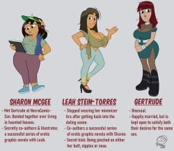 bigmelonart disney disney_channel gertrude_(the_ghost_and_molly_mcgee) huge_breasts leah_stein-torres milf sharon_mcgee the_ghost_and_molly_mcgee