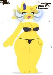 anthro anthro_only armpits barefoot barely_clothed big_breasts blush breasts cat_ears cat_tail creatures_(company) eeveelution female female_only furry game_freak generation_1_pokemon ink jolteon kemozeppelin nintendo paws pokémon_(species) pokemon pokemon_(species) pokemon_rgby thong