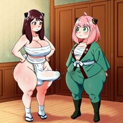 2futas ai_generated anya_forger ass becky_blackbell big_ass big_breasts big_butt breasts erection erection_under_clothes erection_under_loincloth fundoshi fundoshi_futanari fundoshilover101 futanari happi_(clothing) huge_ass huge_butt loincloth sarashi spy_x_family yamathegod_(style)