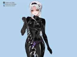 1girls animated aroused aroused_face beauty_mark blush bondage brat breasts bubblebebe chains choker cute cute_face eyebrows eyelashes female female_focus female_only femdom hourglass_figure indie_virtual_youtuber latex leash leashed_pov lewdtuber medium_breasts naked naked_female nipples petite petite_body petite_breasts petite_female pov sexy sexy_body sexy_pose submissive_pov tagme thick_thighs thighs video vtuber vtuberfanart white_hair yellow_eyes