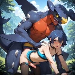 1femboy 2boys ai_generated anal femboy feminine_male functionally_nude garchomp gay girly ian8766_(artist) interspecies male male/male male_focus male_only monster monster_rape outside pokemon pokemon_(species) pokephilia precum public rape rule_63 self_upload sweat trap yaoi