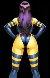 ai_generated bubble_butt marvel marvel_rivals marvel_vs._capcom marvel_vs._capcom_2 psylocke purple_hair round_ass round_butt standing x-men