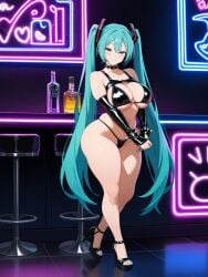 1girls ai_generated bar female female_only hatsune_miku indoors maledictus maledix666 solo vocaloid