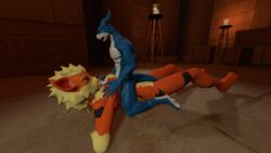 2015 3d anthro arcanine big_breasts breast_grab breast_squeeze breasts canine color crossover cum cum_in_mouth cum_inside cum_on_tongue cumshot digimon dragon fellatio female flamedramon fox_whisper85 male mammal nintendo open_mouth oral orgasm paizuri pokemon pokemon_(species) sex size_difference straight tongue video_games
