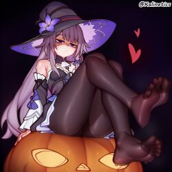 1girls absurd_res absurdres ai_assisted black_stockings feet feet_up female female_focus female_only foot_fetish foot_focus footwear halloween herta_(honkai:_star_rail) high_quality high_resolution highres honkai:_star_rail hoyoverse kalinetics mihoyo nylon_stockings nylons pale-skinned_female pale_skin sole_female soles solo solo_female stockings the_herta_(honkai:_star_rail) thighs witch witch_hat woman woman_only