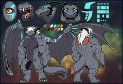 dragon humanoid_penis lizard model_sheet neodokuro reptile scalie wings