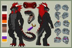 dragon lizard model_sheet neodokuro reptile scalie