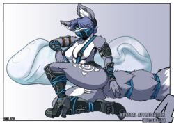 2015 anthro anus big_breasts breasts canine cleavage clothed clothing cosplay female fox furry furry_only krystal mammal mortal_kombat nintendo pussy skimpy solo star_fox sub-zero sub-zero_(cosplay) video_games yawg