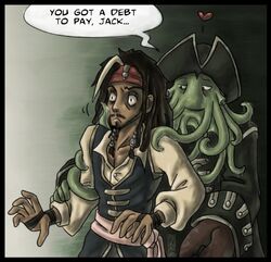 davy_jones gay jack_sparrow male male_only monster_boy multiple_boys pirate pirates_of_the_caribbean tagme tentacle tentacle_on_male