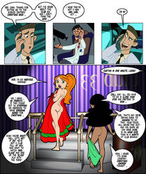 2boys 2girls ass club_33 col_kink comic daughter disney disney_channel dr._chen english_text father female human james_timothy_possible kim_possible kimberly_ann_possible male monique_(kim_possible) multiple_boys multiple_girls nipples straight_hair stripper text