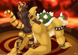 2boys absurd_res all_fours anal anal_sex anthro anus ass balls blush bowser canine closed_eyes cum cumshot dragon erection from_behind fur furryratchet hi_res hybrid jackal king koopa looking_back male male_only mammal mario_(series) multiple_boys nintendo nude on_floor open_mouth orgasm penetration penis reptile royalty scalie sex sharp_teeth shell spikes squint standing super_mario_bros. sweat teeth tongue tongue_out turtle video_games yaoi