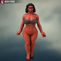 1female 1girls 3d 3d_(artwork) 3d_model big_breasts big_nipples black_clothing black_hair breasts clothing curvaceous curvy curvy_body curvy_female curvy_figure demon demon_girl demon_humanoid female female female_focus female_only hero_forge large_breasts mature mature_female mature_woman milf nipples nude nude_female pose posing red_body red_skin simple_background solo solo_female solo_focus yellow_eyes