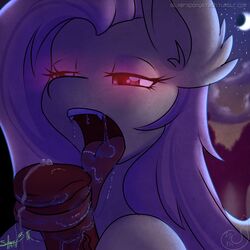 bat close-up cum cum_on_penis drooling equine erection fangs fellatio female feral flutterbat_(mlp) fluttershy_(mlp) friendship_is_magic glowing glowing_eyes hair hi_res horse hybrid licking long_hair male mammal my_little_pony night nude open_mouth oral orgasm outdoors penis pony saliva sex sharp_teeth silverfox057 solo_focus squint straight teeth tongue tongue_out vein veiny_penis