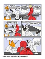 anthro balls canine clothing comic dialogue english_text fox furry furry_only male male_only mammal nude original original_character penis piercing sunitai text