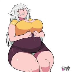 1girls animated bbw belly belly_button belly_expansion belly_stuffing big_belly big_breasts bursting_clothes button_pop full_belly huge_belly kipteitei large_belly large_breasts lewdlemage massive_belly no_sound overeating ready_to_pop ripped_clothes rumbling_stomach sidney_(kipteitei) simple_background solo stomach_growling stuffed stuffed_belly tagme thick_thighs tight_clothing video white_background white_hair