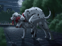 101_dalmatians 2011 ahe_gao all_fours anatomically_correct anatomically_correct_pussy animal_genitalia anus backsack balls blush canine canine_pussy closed_eyes cloud cobalt_(cobaltdawg) cobaltdawg collar cum cum_in_pussy cum_inside dalmatian disney dog doggy_style duo eyewear female feral feral_on_feral from_behind goggles hyhlion male mammal moon night outdoors penetration penis perdita pussy sex sky straight tongue vaginal_penetration