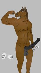 animal_genitalia anthro equine erection feral fur furry horse horsecock male_only mammal media muscles nipples original original_character penis short skull uncensored vein