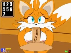 1boy 1girls animated balls blowjob breasts canine ctrl-z fellatio female fox fur furry_tail genderswap looking_at_viewer male mammal multi_tail multiple_tails nervous nipples oral oral_sex penis pov rule_63 sex sonic_(series) sonic_transformed_(series) sonic_transformed_2 straight tail tails tailsko