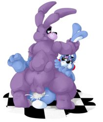 anal anal_sex animatronic anus ass balls barefoot bonnie_(fnaf) buckteeth cum cum_in_ass cum_inside cum_on_anus cum_on_ass cum_on_penis duo five_nights_at_freddy's five_nights_at_freddy's_2 fronnie frots girly grasp half-closed_eyes lagomorph looking_down looking_up lying machine male mammal on_back on_floor open_mouth orgasm penetration penis presenting presenting_hindquarters rabbit raised_leg robot sex smile squint toy_bonnie_(fnaf) yaoi