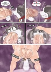 absurd_res aroused ass backsack balls bed big_butt big_penis bodily_fluids bubble bulge cheek_bulge clenched_teeth collar collar_snap colored cum cum_bubble cum_from_nose cum_in_nose cum_inside deep_throat detailed_bulge disgust domestic_cat dripping duo excessive_musk felid feline felis female female_feral feral foreskin foreskin_play foreskin_pull fur furniture genital_fluids genitals grey_body grey_fur grimace half-closed_eyes hand_on_head hand_on_penis heart_symbol hi_res high-angle_view huge_butt huge_cock huge_thighs human human_on_feral interspecies kiffy_(artist) low-angle_view male male/female male_human mammal motion_blur musk musk_cloud narrowed_eyes on_bed open_mouth oral oral_penetration paws penetration penis precum precum_drip precum_on_face precum_squirt rear_view retracted_balls ridiculous_fit side_view simple_background sound_effects spiral_pupils standing steam stomach_bulge surprise_oral surprised sweat sweaty_balls sweaty_genitalia sweaty_penis teeth thick_thighs thought_bubble tight_foreskin tongue tongue_out white_body white_fur wrinkled_nose zoophilia