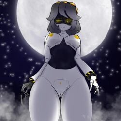 female female_focus female_only glitch_productions murder_drones pussy thick_thighs v_(murder_drones)
