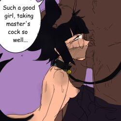 1boy 1girls asian asian_female big_penis blowjob blowjob_face blowjob_only breasts cat_ears cat_girl cat_tail catgirl collar completely_naked completely_nude cum cum_in_mouth cum_inside dark-skinned_male dark_skin dark_skinnned_male deep_blowjob deep_penetration deepthroat dialog dialogue dirty_talk english_text face_fucking faceless_character faceless_male fellatio female female_penetrated flat_chest flat_chested glasses good_girl_(phrase) hand_on_head head_grab hibi_(dustbinrat) interracial interracial_sex large_penis leashed_collar male master naked_female nude nude_female oc original_character pants_down pants_pull penis petite petite_body petite_female praise praise_kink praising rope rough_sex round_glasses rude short_hair size_difference slave slave_collar slave_girl small_breasts small_sub_big_dom smaller_female submissive submissive_female sucking sucking_penis talking text text_bubble throat_fuck wagyu