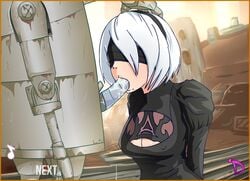 blindfold fellatio female nier nier:_automata oral yorha_2b