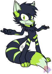 2012 amuzoreh balls canine digitigrade fan_character green_eyes male male_only mammal penis solo sonic_(series)